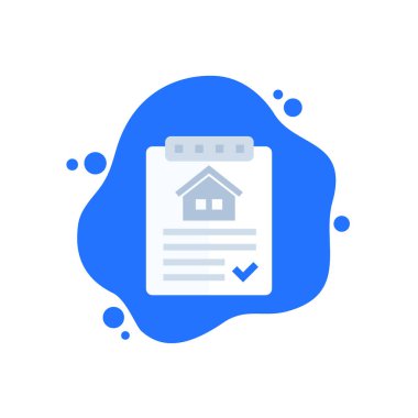 ev kira sözleşmesi simgesi, vektör