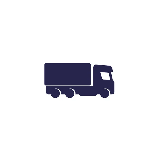 Φορτηγό, εικονίδιο φορτηγό σε λευκό — Διανυσματικό Αρχείο