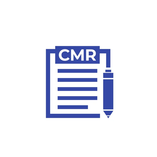 CMR transportdokument ikon på vitt, vektor — Stock vektor