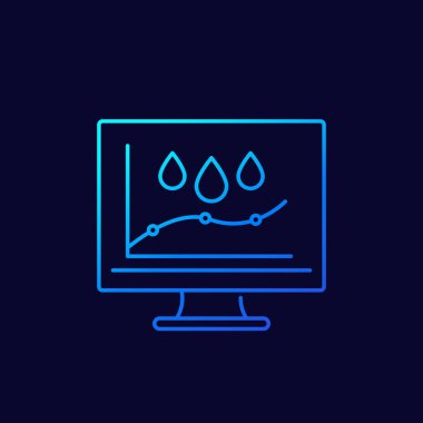 Nem denetleme doğrusal vektör simgesi