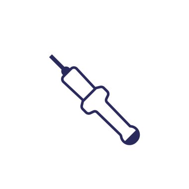 ultrason aygıtı vektör simgesi beyaz, vektör