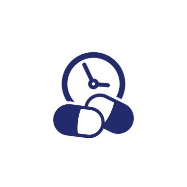 ilaç zamanı simgesi beyaz