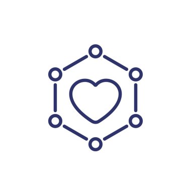 beyaz üzerinde çekirdek değer çizgisi simgesi