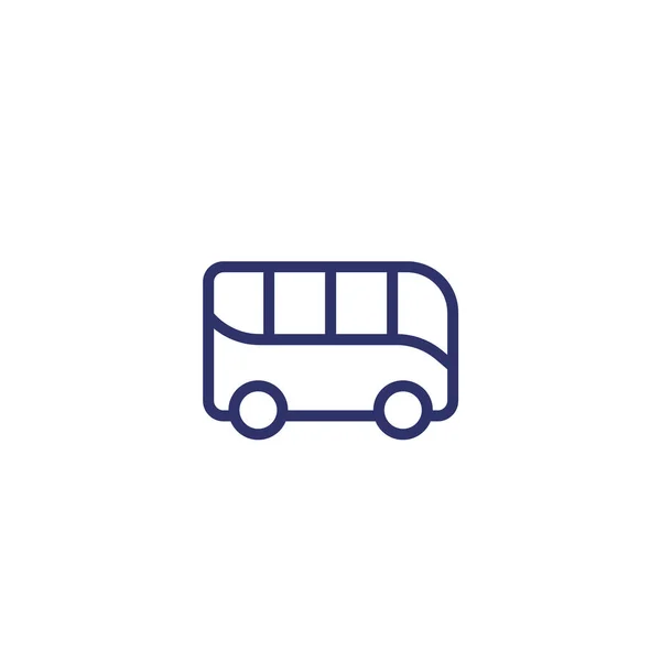 Иконка автобуса, векторный дизайн линии городского транспорта — стоковый вектор