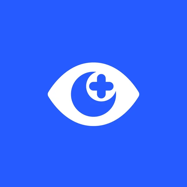 Eye and plus, vector icon — Stock Vector