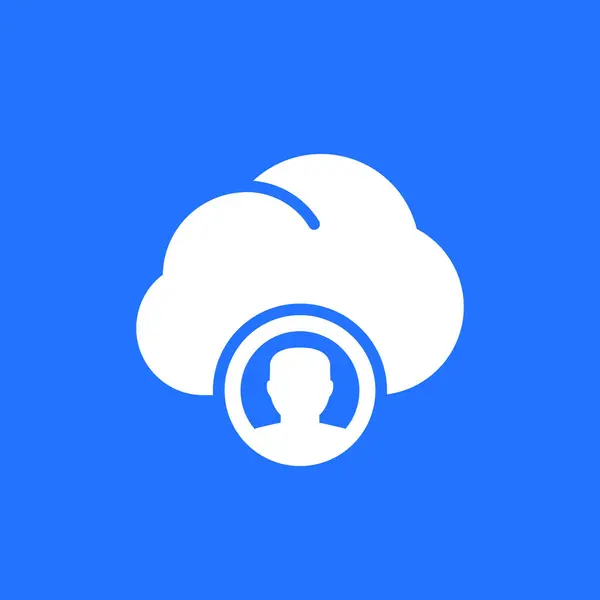 Dane osobowe w ikonie wektora chmury — Wektor stockowy