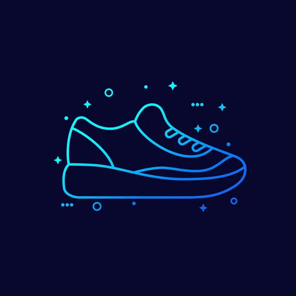 Running shoe icon, trainers or sneakers, vector — Stock Vector