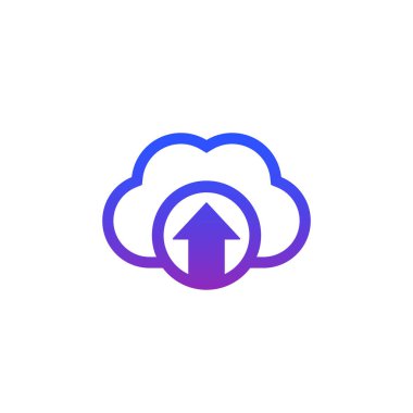 Buluta yükle, vektör simgesi