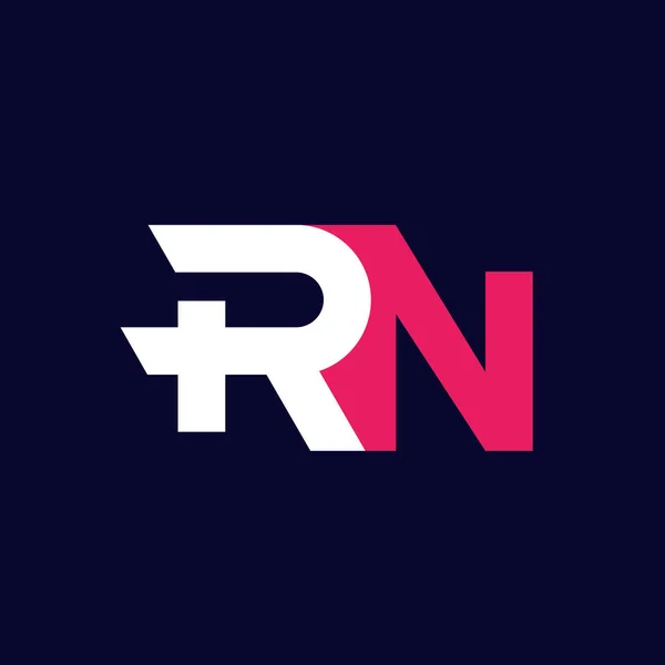 Letras RN para design de logotipo — Vetor de Stock