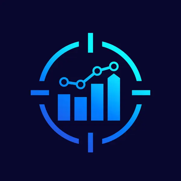 Focus op groei, bedrijfsicoon — Stockvector