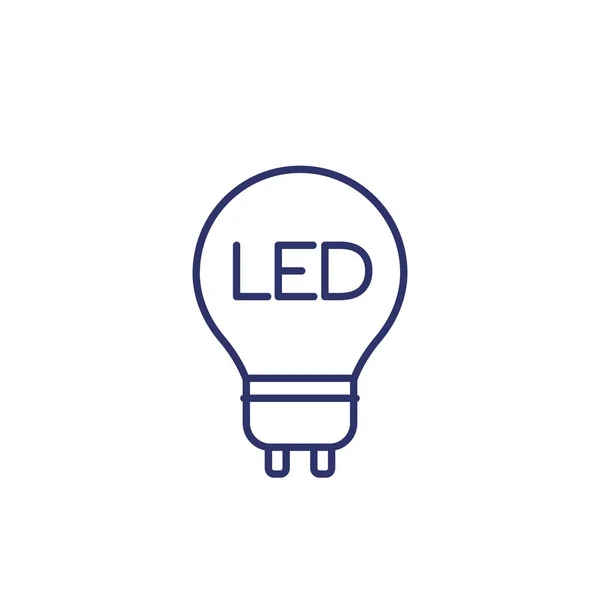 Dioda LED wektor linii ikona — Wektor stockowy