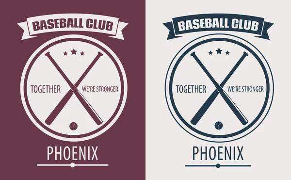 Beyzbol kulübü Phoenix amblemi vektör çizim — Stok Vektör