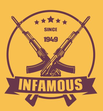 Infamous since 1949 emblem clipart
