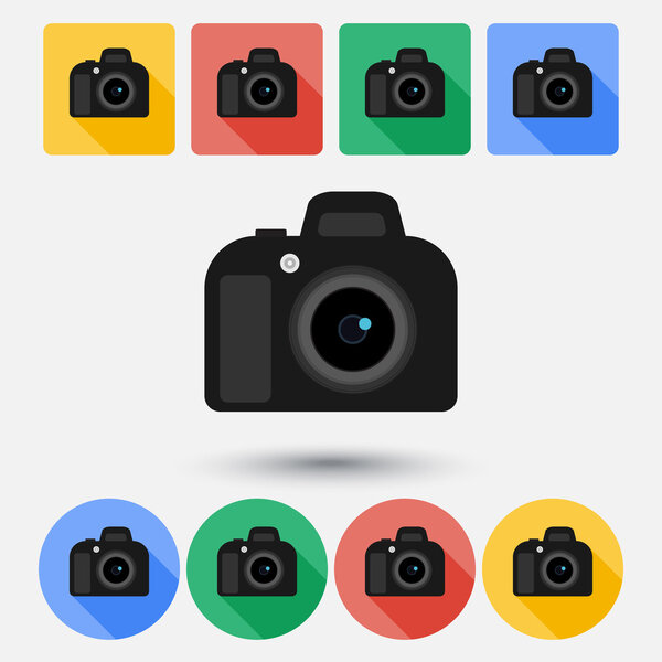 DSLR camera flat icon