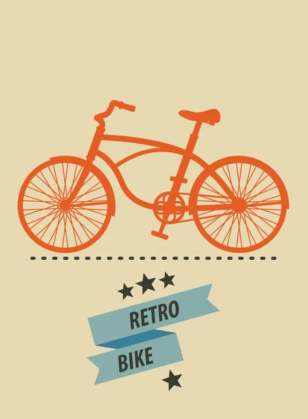 Bicicleta retro — Vetor de Stock