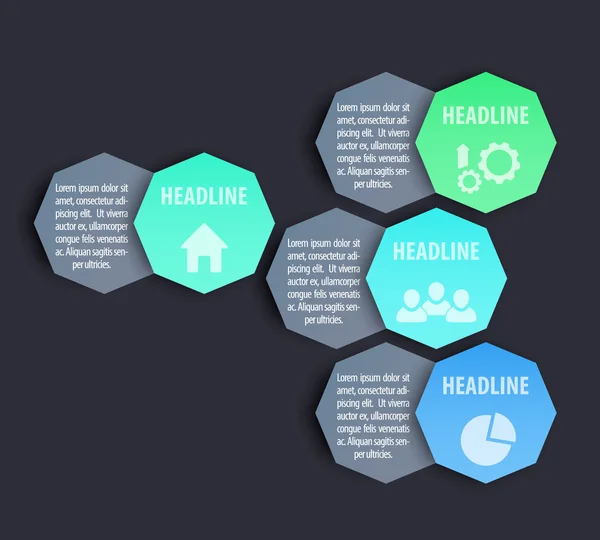 Elementos para infográficos, design de negócios — Vetor de Stock