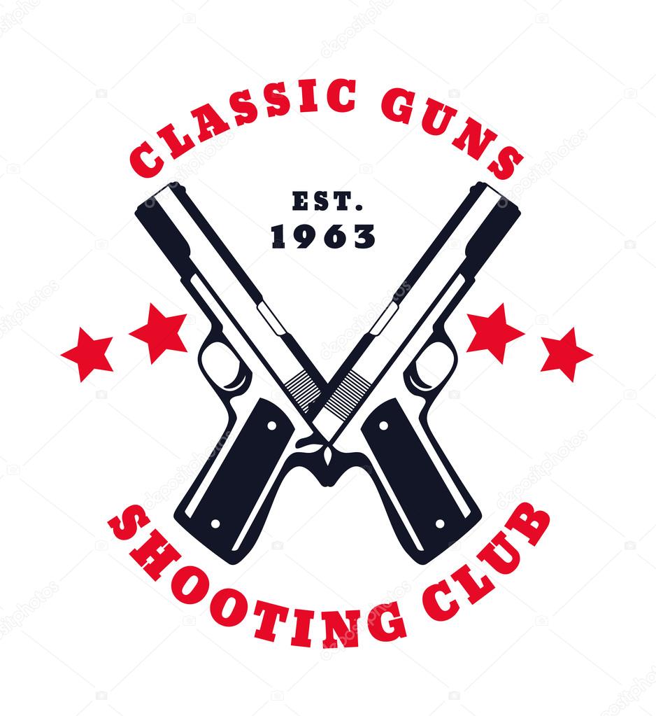 Classic Guns emblem with pistols