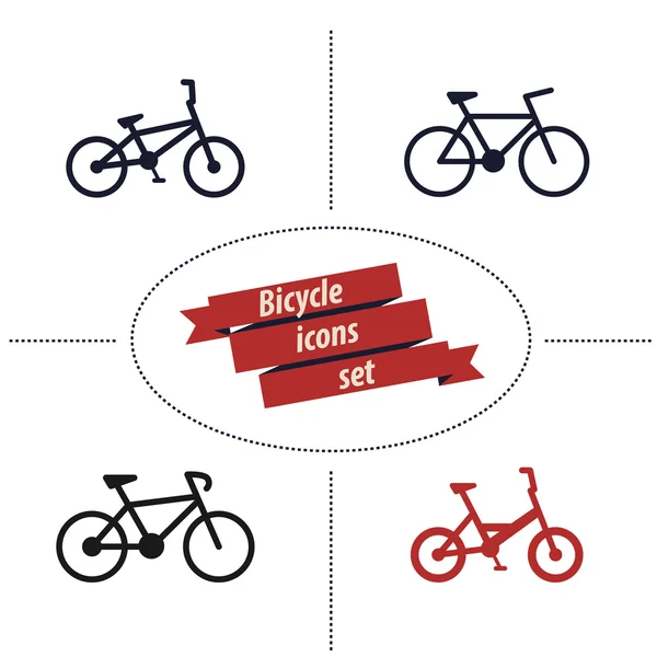 Conjunto de iconos de bicicleta 2 — Vector de stock