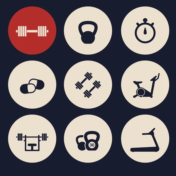 Fitness-Symbole Set 4 — Stockvektor