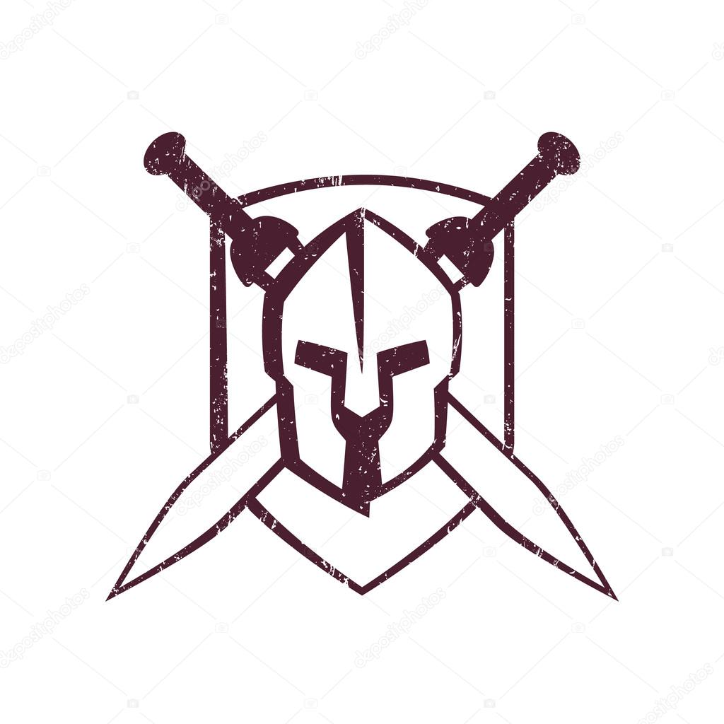 Spartan or Trojan Gladiator Helmet Stock Vector by ©Krisdog 294314672