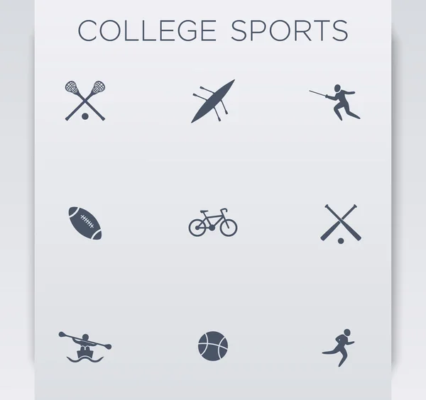 College sports, modern blue icons — Stock Vector