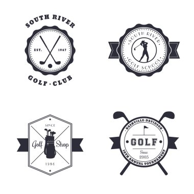 Golf Club, okul, Dükkanı, turnuva vintage amblem, logo
