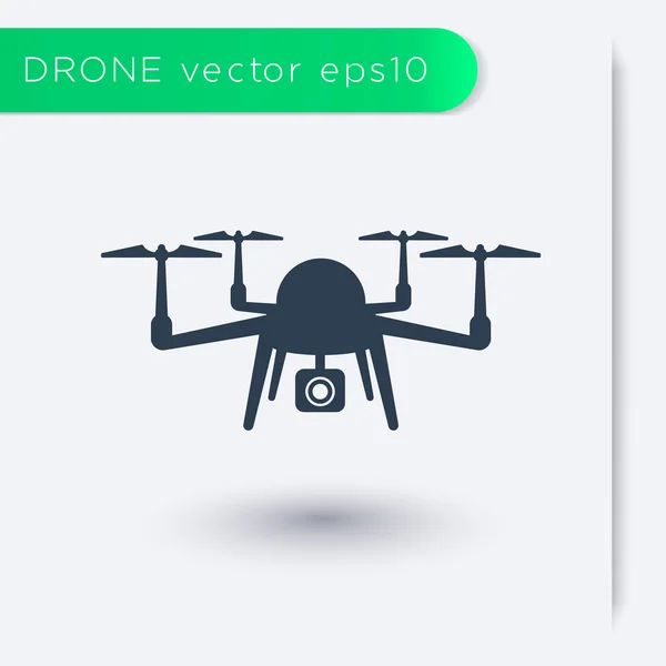 Drone, Quadrocopter con cámara — Vector de stock