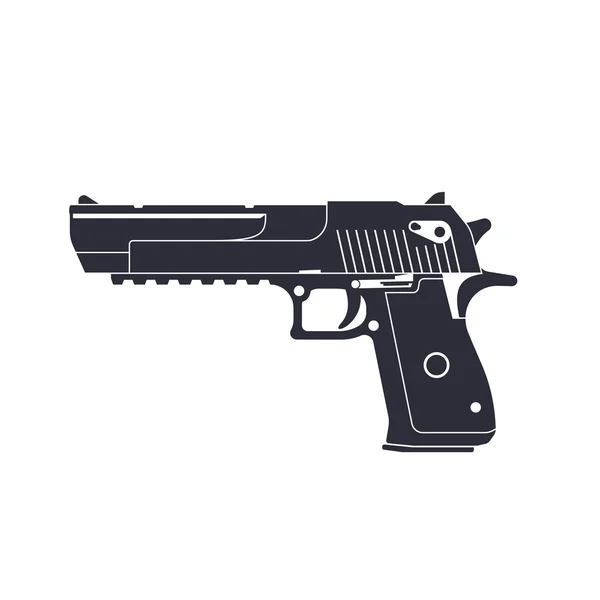 Powerful pistol, gun, handgun — Stock Vector