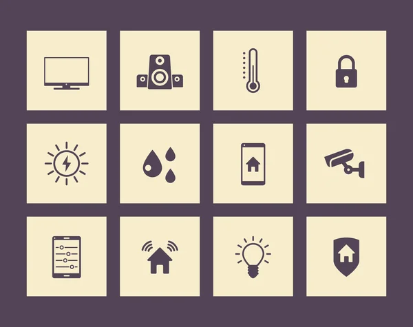 Smart house icons pack — Stok Vektör