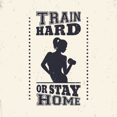 Gym vintage emblem, t-shirt design, print