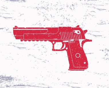 gun, powerful pistol, on grunge background