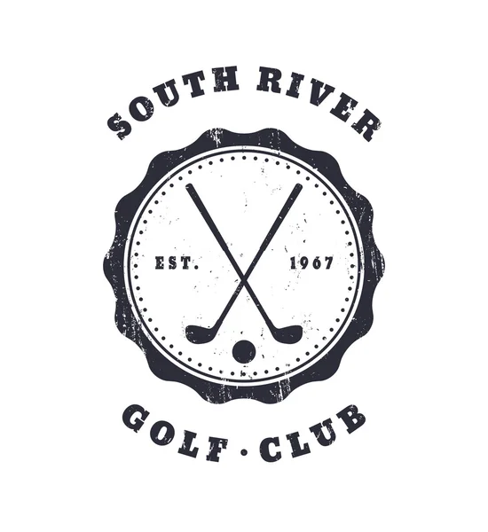 Golf Club Grunge Vintage Emblem — Stockvektor