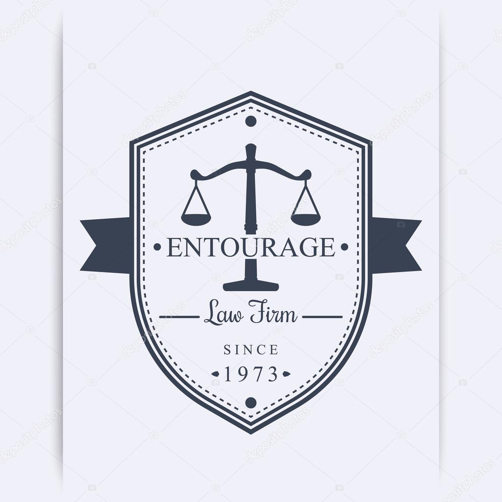 Law Firm vintage logo, emblem, Law office template