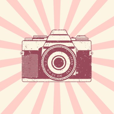 Retro camera, vintage design