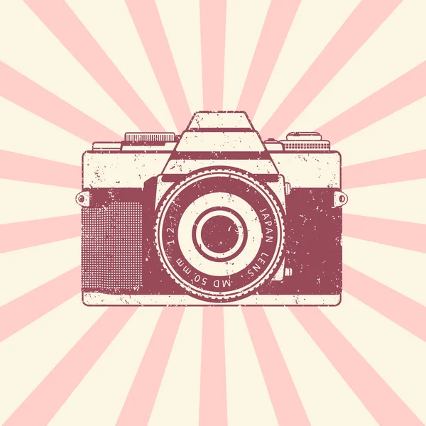 Retro-Kamera, Vintage-Design — Stockvektor