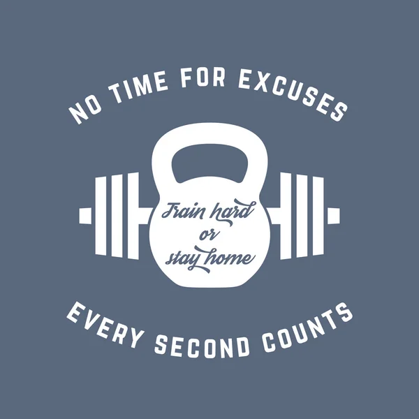 Tren sert, vintage t-shirt baskı, kettlebell ve barbell, vektör çizim