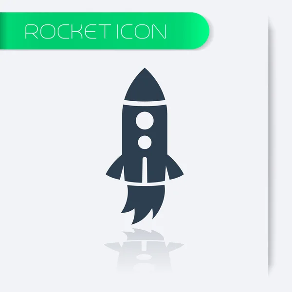 Rocket, startup company, project launch icon, vector illustration — ストックベクタ