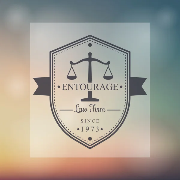 Law Firm vintage logo, badge, vector illustration — Stock Vector