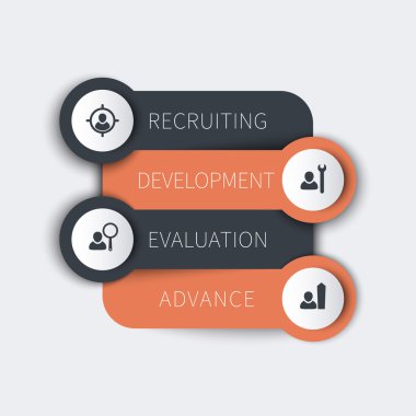 Staff, employee development, infographic elements, template, vector illustration
