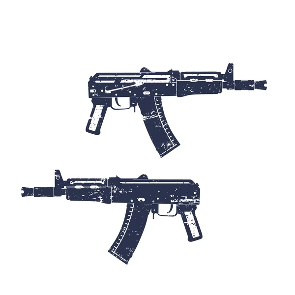 Soviet automatic carbine, shortened assault rifle, russian gun, vector illustration — Stock vektor