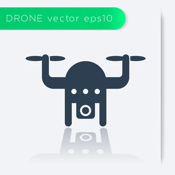 Drone, UAV con icono de la cámara, ilustración de vectores — Vector de stock