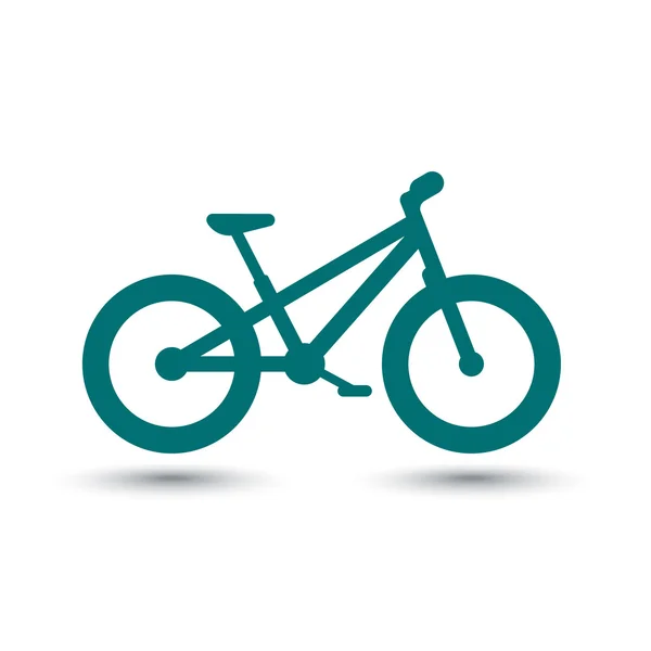 Icono de bicicleta gorda, aislado sobre blanco, ilustración vectorial — Vector de stock