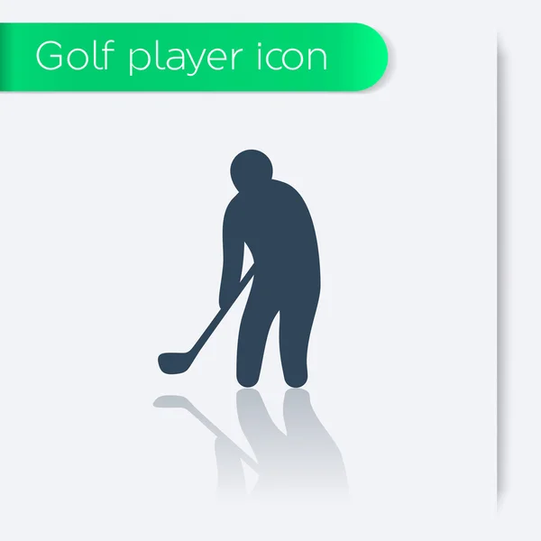 Icono del golf, jugador de golf, golfista, vector de ilustración — Archivo Imágenes Vectoriales