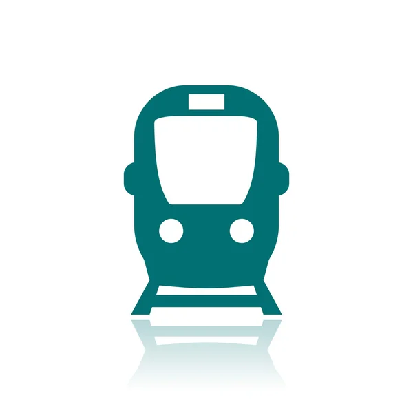 Icona della metropolitana, trasporto pubblico, isolato su bianco, illustrazione vettoriale — Vettoriale Stock