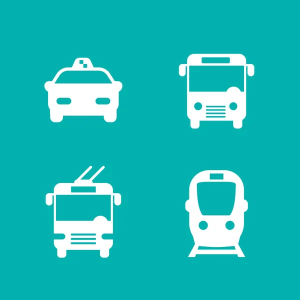 Transporte urbano iconos aislados, ilustración vectorial — Archivo Imágenes Vectoriales