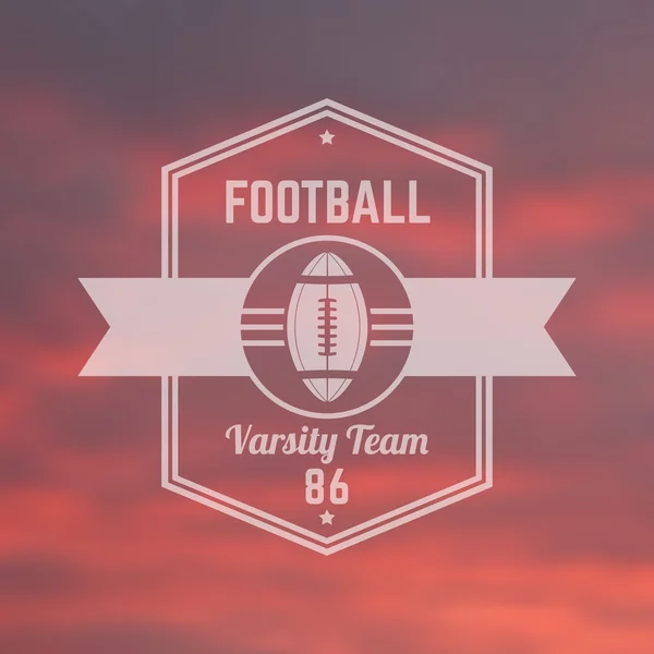 Logotipo del equipo de fútbol americano, insignia, diseño de camiseta, ilustración vectorial — Archivo Imágenes Vectoriales