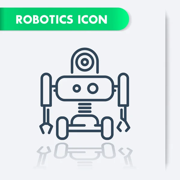 Піктограма лінії робототехніки, робот, машинобудування, Векторні ілюстрації — стоковий вектор