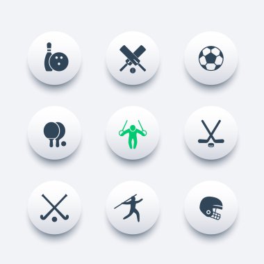 sport, games, competition round modern icons, vector illustration clipart