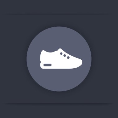 Koşu Ayakkabı simgesi, spor ayakkabı kutsal kişilerin resmi, vektör çizim düz.