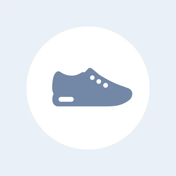 Running shoe icon, trainers, sneakers icon isolated over white, vector illustration — Stock Vector